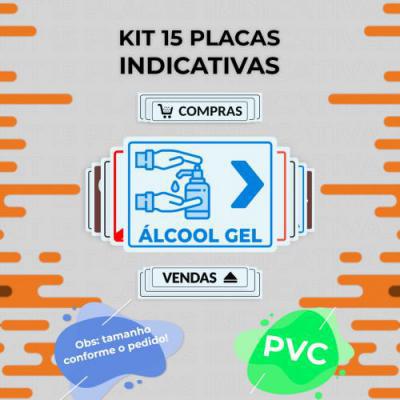 Kit 15 Placas Indicativas