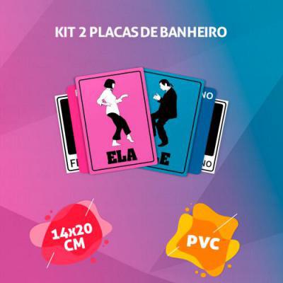 Kit 2 Placas De Banheiro