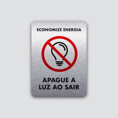 Placa Apague A Luz 140X190Mm