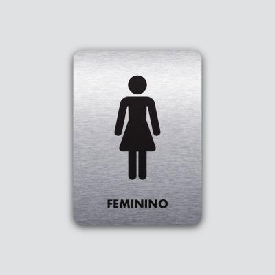 Placa Banheiro Feminino 140X190Mm