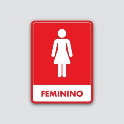 Placa Banheiro Feminino 150X200Mm