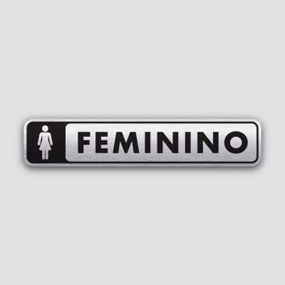 Placa Banheiro Feminino 250X50Mm