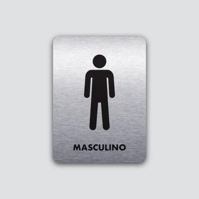 Placa Banheiro Masculino 140X190Mm