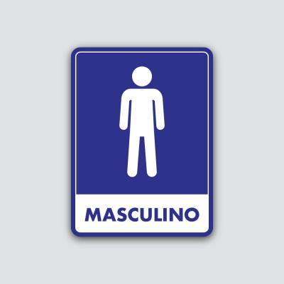 Placa Banheiro Masculino 150X200Mm